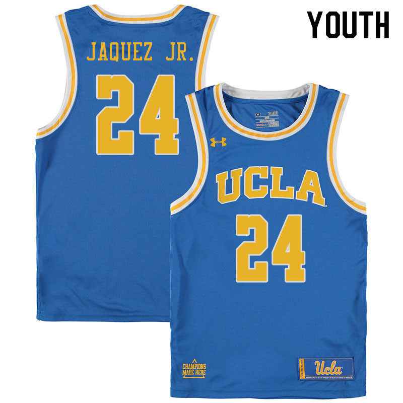 Youth #24 Jaime Jaquez Jr. UCLA Burins College Basketball Jerseys Sale-Blue